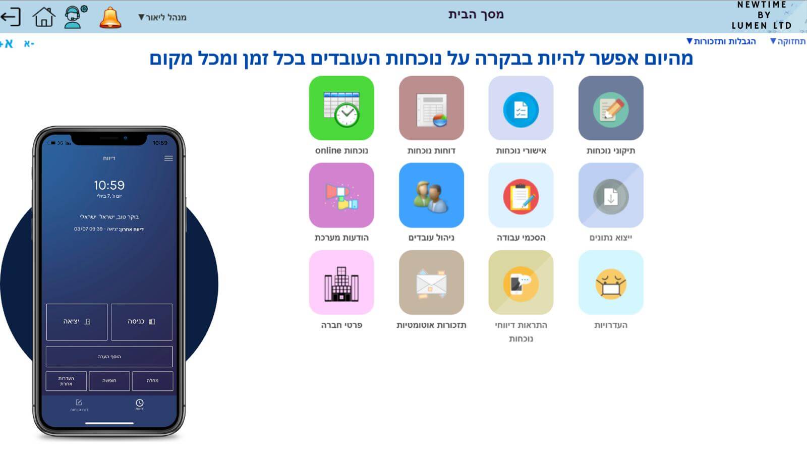 נוכחות עובדים